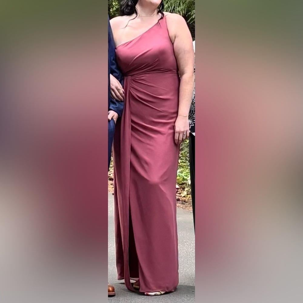 Christian Siriano Bridal for Azazie dress bridesmaid grad dress desert rose 16